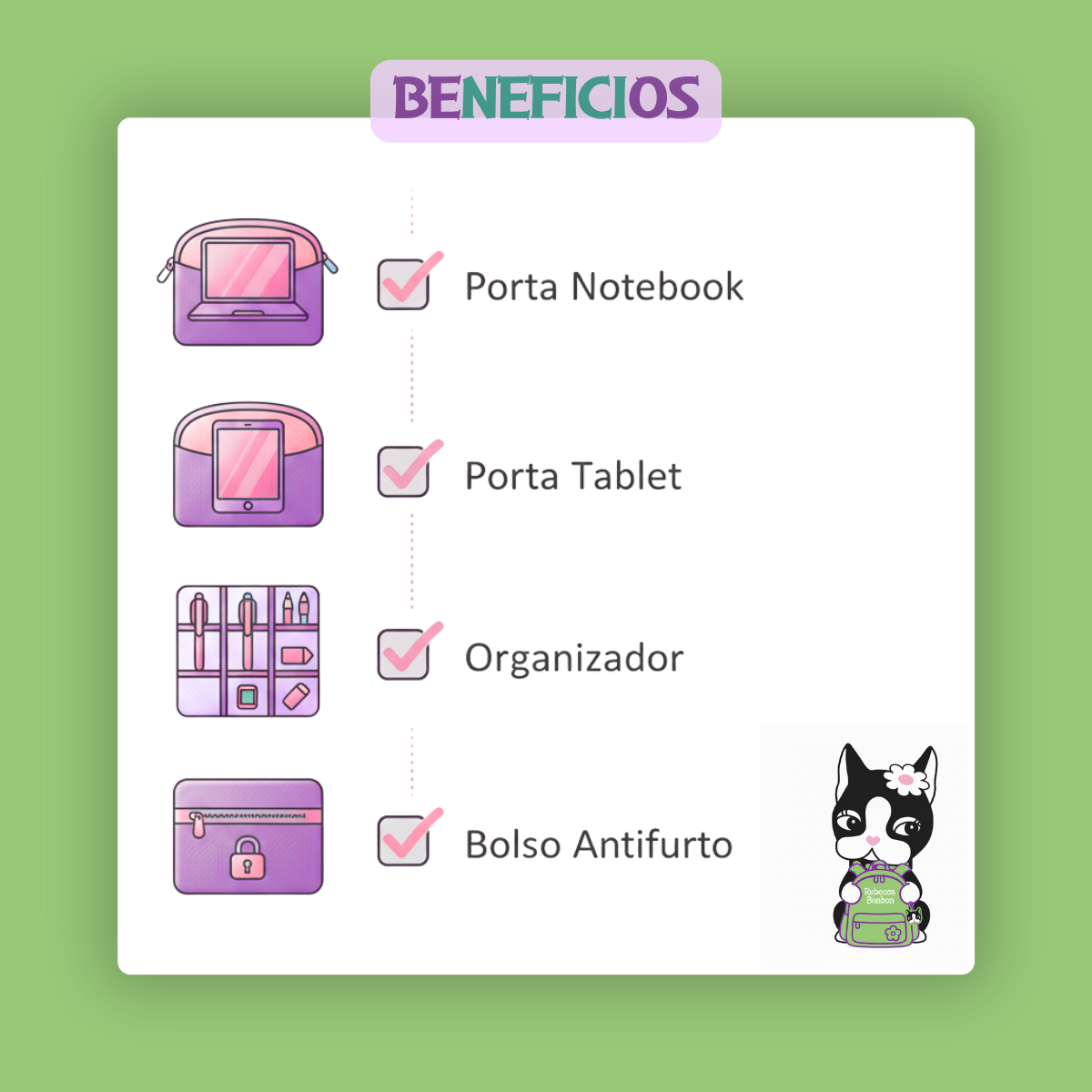 Mochila - materiais resistentes